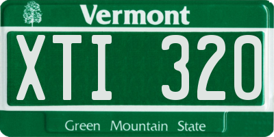 VT license plate XTI320