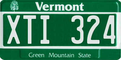 VT license plate XTI324