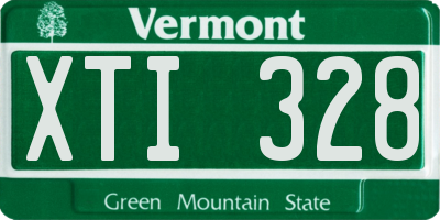 VT license plate XTI328