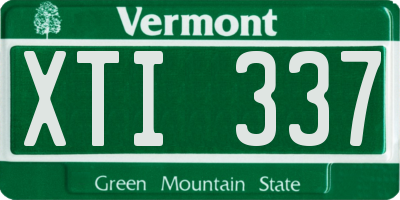 VT license plate XTI337