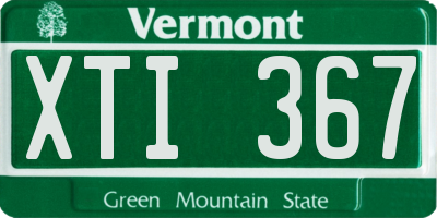 VT license plate XTI367