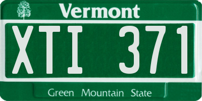 VT license plate XTI371
