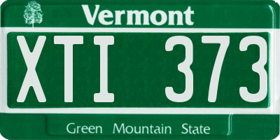 VT license plate XTI373