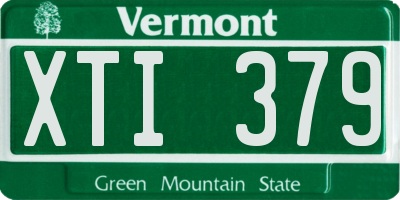 VT license plate XTI379