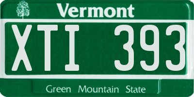 VT license plate XTI393
