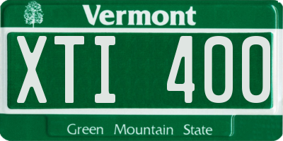 VT license plate XTI400