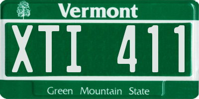 VT license plate XTI411