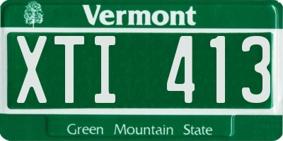 VT license plate XTI413