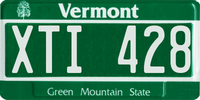VT license plate XTI428