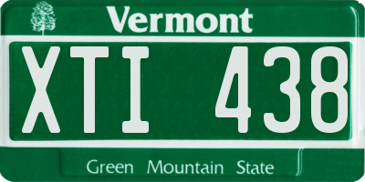 VT license plate XTI438