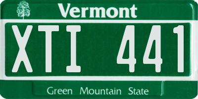 VT license plate XTI441