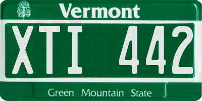VT license plate XTI442