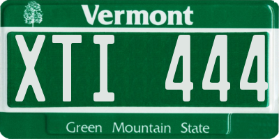VT license plate XTI444