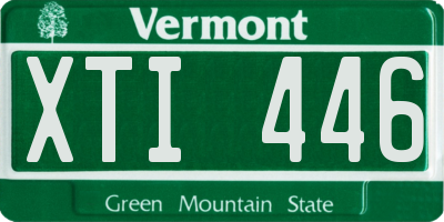 VT license plate XTI446