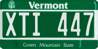 VT license plate XTI447