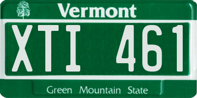 VT license plate XTI461