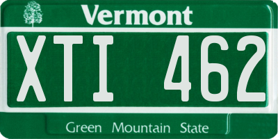 VT license plate XTI462