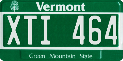 VT license plate XTI464