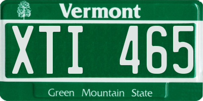 VT license plate XTI465
