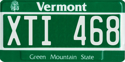 VT license plate XTI468