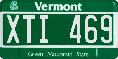 VT license plate XTI469