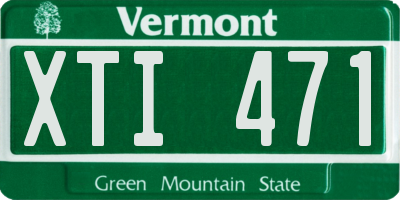 VT license plate XTI471