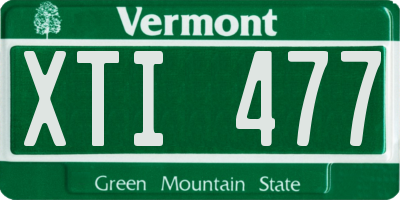 VT license plate XTI477
