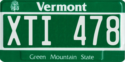 VT license plate XTI478