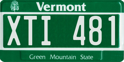 VT license plate XTI481