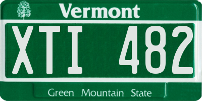 VT license plate XTI482