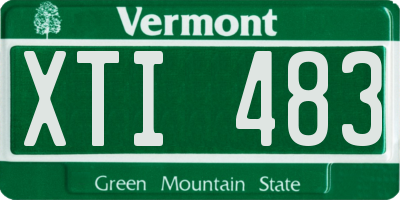 VT license plate XTI483