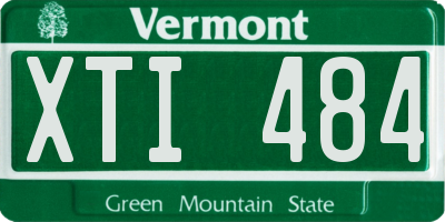 VT license plate XTI484