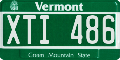 VT license plate XTI486