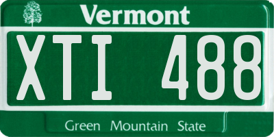VT license plate XTI488