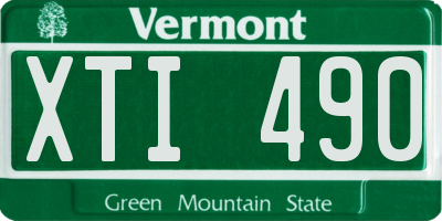 VT license plate XTI490