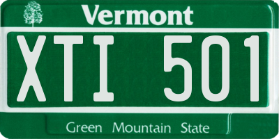 VT license plate XTI501