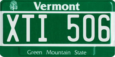 VT license plate XTI506