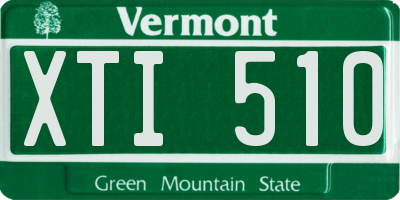 VT license plate XTI510