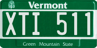 VT license plate XTI511
