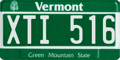 VT license plate XTI516