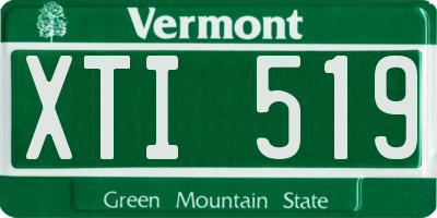 VT license plate XTI519