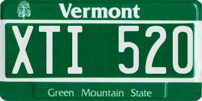VT license plate XTI520