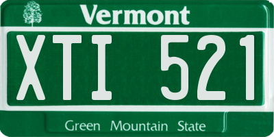 VT license plate XTI521