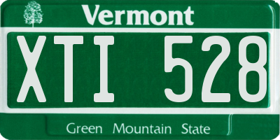 VT license plate XTI528