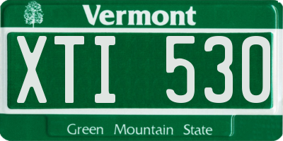 VT license plate XTI530