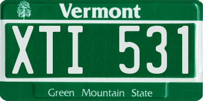 VT license plate XTI531