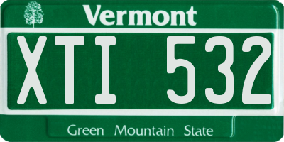 VT license plate XTI532