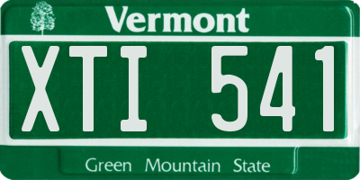VT license plate XTI541