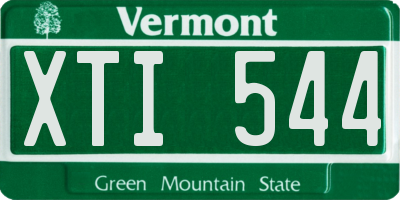 VT license plate XTI544