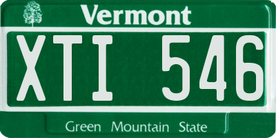 VT license plate XTI546